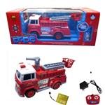 34870 - 6 CH R/C Fire Engine with Music and Light(Blow bubbles)