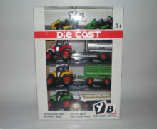35797 - Die Cast Pull Back Farmer Car & Kart Series